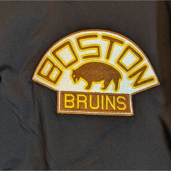 NWT NHL Boston Bruins Black Fanatics Branded True Varsity Coach Jacket Mens M - Picture 5 of 12
